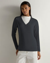 Load image into Gallery viewer, Gauzy V Neck Sweater Anthracite
