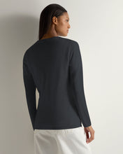 Load image into Gallery viewer, Gauzy V Neck Sweater Anthracite
