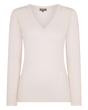 Load image into Gallery viewer, Gauzy V Neck Sweater Frost
