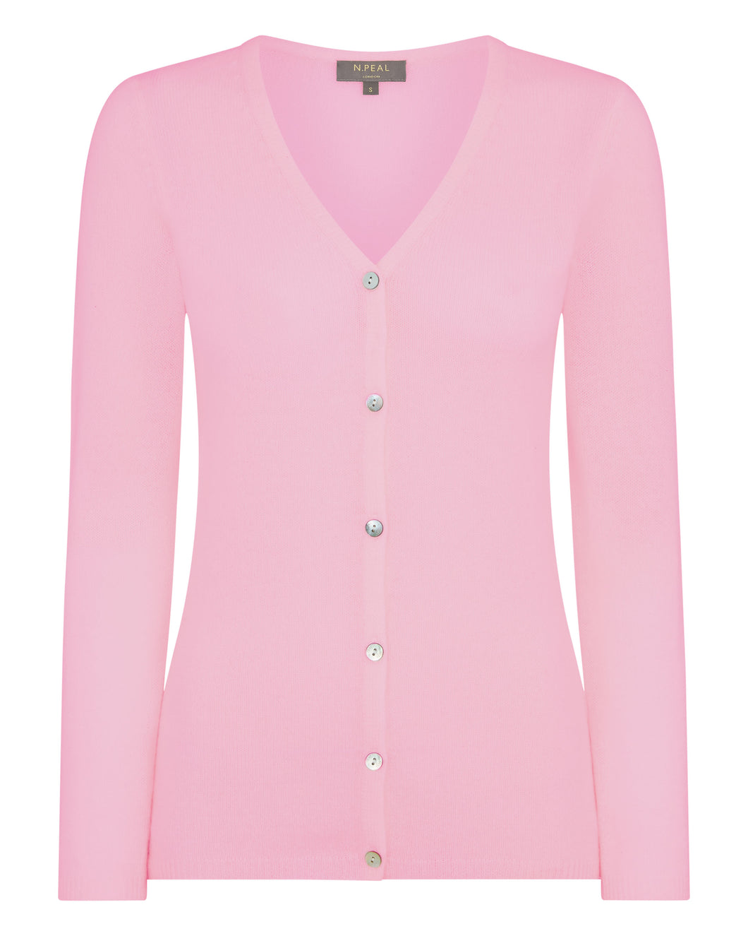Gauzy V Neck Cardigan Burano Pink