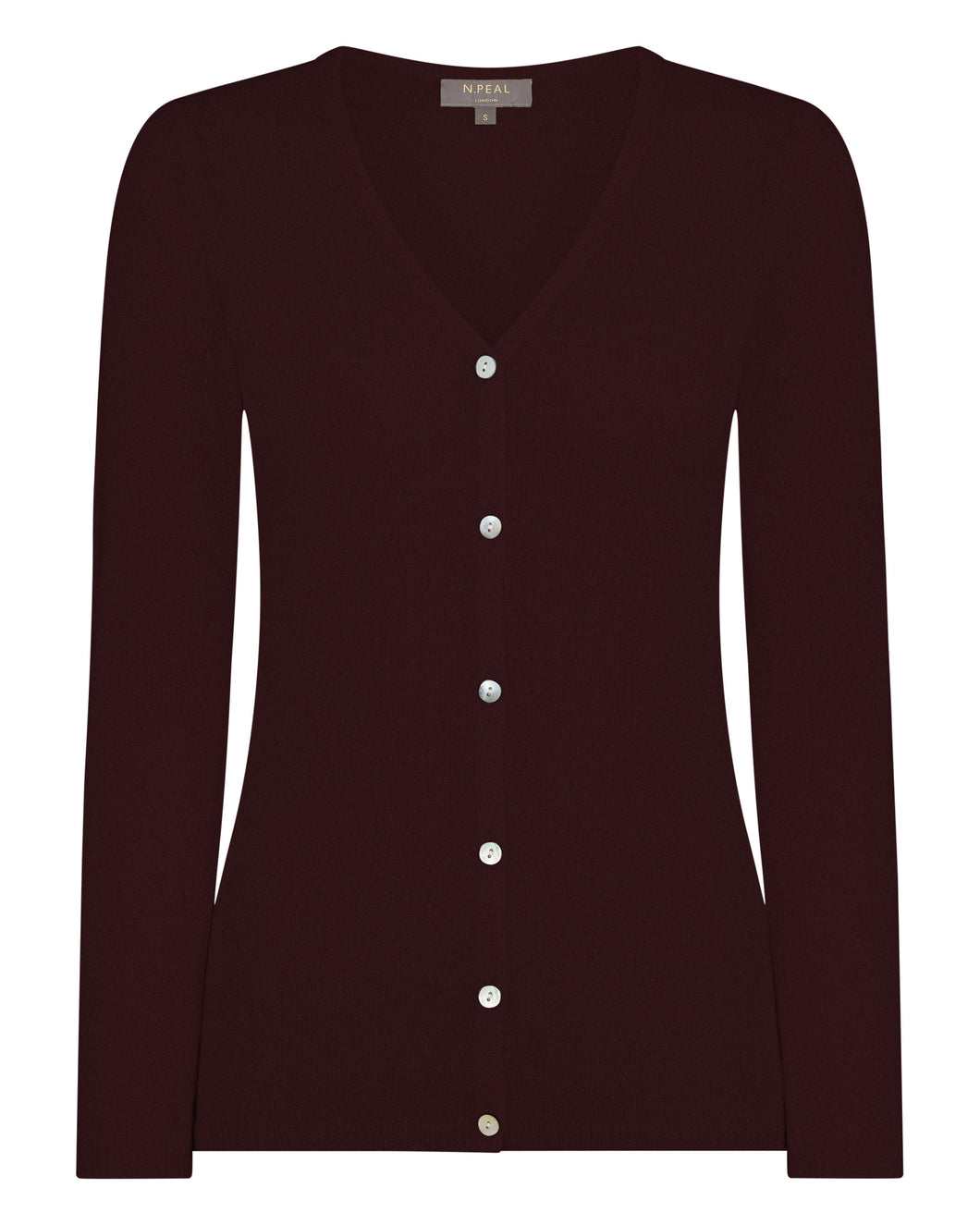 Gauzy V Neck Cardigan Claret