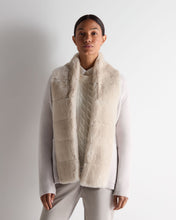 Load image into Gallery viewer, N.Peal Women's Ruby Herringbone Fur Cardigan Snow Grey

