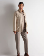 Load image into Gallery viewer, N.Peal Women's Adelyn Cable Round Neck Cashmere Jumper Oatmeal Brown

