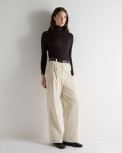 Load image into Gallery viewer, N.Peal Women's Superfine Cashmere Ribbed Roll Neck Jumper Chocolate Brown

