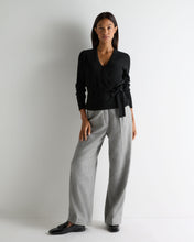 Load image into Gallery viewer, N.Peal Women's Arabella Wrap Cashmere Cardigan Black

