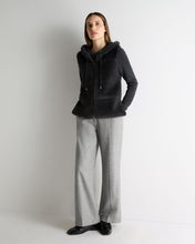 Load image into Gallery viewer, N.Peal Women's Honeycomb Fur Trim Cashmere Hoodie Deep Charcoal Grey
