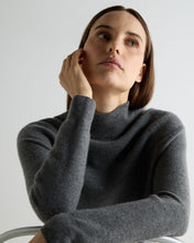 Load image into Gallery viewer, N.Peal Women's Honeycomb Knit Cashmere Jumper Elephant Grey
