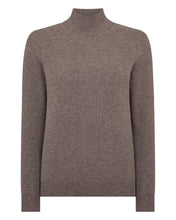 Load image into Gallery viewer, N.Peal Women's Honeycomb Knit Cashmere Jumper Otter Brown
