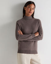 Load image into Gallery viewer, N.Peal Women's Honeycomb Knit Cashmere Jumper Otter Brown
