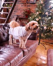 Load image into Gallery viewer, N.Peal Christmas Cashmere Dog Jumper New Ivory White
