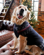 Load image into Gallery viewer, N.Peal Christmas Cashmere Dog Jumper Navy Blue
