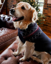 Load image into Gallery viewer, N.Peal Christmas Cashmere Dog Jumper Navy Blue
