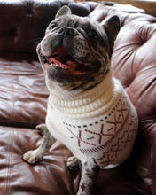 Load image into Gallery viewer, N.Peal Christmas Cashmere Dog Jumper New Ivory White
