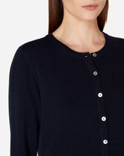 Load image into Gallery viewer, Women&#39;s Long Sleeve Cropped Cardigan in Navy
