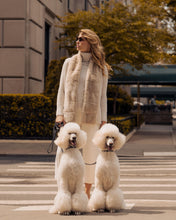 Load image into Gallery viewer, N.Peal Women&#39;s Lola Herringbone Cashmere Gilet With Fur Trim Sand Brown
