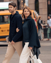 Load image into Gallery viewer, N.Peal Men&#39;s Chunky Moss Stitch Cashmere Blazer Navy Blue
