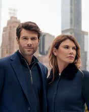 Load image into Gallery viewer, N.Peal Men&#39;s Amalfi Ultra Soft Jacket Navy Blue 
