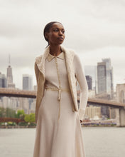 Load image into Gallery viewer, N.Peal Women&#39;s Birdseye Polo Cashmere Silk Dress Sandstone Brown
