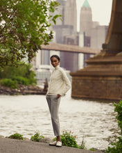 Load image into Gallery viewer, N.Peal Women&#39;s Superfine Cashmere Ribbed Roll Neck Jumper New Ivory White
