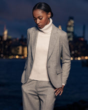 Load image into Gallery viewer, N.Peal Women&#39;s Chloe Herringbone Single Breasted Jacket Grey
