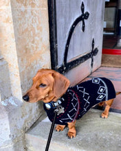 Load image into Gallery viewer, N.Peal Christmas Cashmere Dog Jumper Navy Blue
