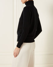 Load image into Gallery viewer, Women&#39;s Polo Neck Sweater in Black
