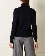 Load image into Gallery viewer, Women&#39;s Polo Neck Sweater in Navy
