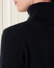 Load image into Gallery viewer, Women&#39;s Polo Neck Sweater in Navy
