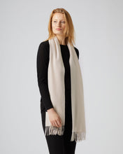 Load image into Gallery viewer, N.Peal Unisex Large Woven Cashmere Scarf Almond White
