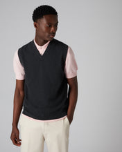 Load image into Gallery viewer, N.Peal Men&#39;s Westminster Cashmere Slipover Dark Charcoal Grey

