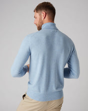 Load image into Gallery viewer, N.Peal Men&#39;s The Trafalgar Polo Neck Cashmere Jumper Cornflower Blue
