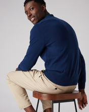 Load image into Gallery viewer, N.Peal Men&#39;s Oxford Round Neck Cashmere Jumper French Blue
