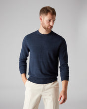 Load image into Gallery viewer, N.Peal Men's The Oxford Round Neck Cashmere Jumper Imperial Blue
