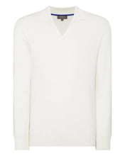 Load image into Gallery viewer, N.Peal Men's Polo Neck Cotton Cashmere Jumper New Ivory White
