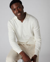 Load image into Gallery viewer, N.Peal Men's Polo Neck Cotton Cashmere Jumper New Ivory White

