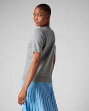 Load image into Gallery viewer, N.Peal Women&#39;s Round Neck Cashmere T Shirt Flannel Grey
