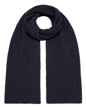 Load image into Gallery viewer, Short Ribbed Scarf in Navy
