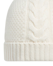 Load image into Gallery viewer, N.Peal Women&#39;s Cable Cashmere Hat New Ivory White
