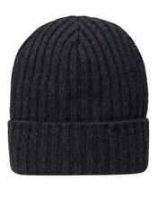 Load image into Gallery viewer, N.Peal Unisex Chunky Ribbed Cashmere Hat Dark Charcoal Grey
