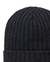 Load image into Gallery viewer, N.Peal Unisex Chunky Ribbed Cashmere Hat Dark Charcoal Grey
