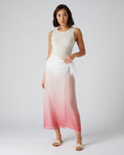 Load image into Gallery viewer, N.Peal Women&#39;s Dip Dye Cashmere Scarf New Ivory White + Peony Pink
