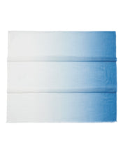 Load image into Gallery viewer, N.Peal Women&#39;s Dip Dye Cashmere Scarf New Ivory White + Zanzibar Blue
