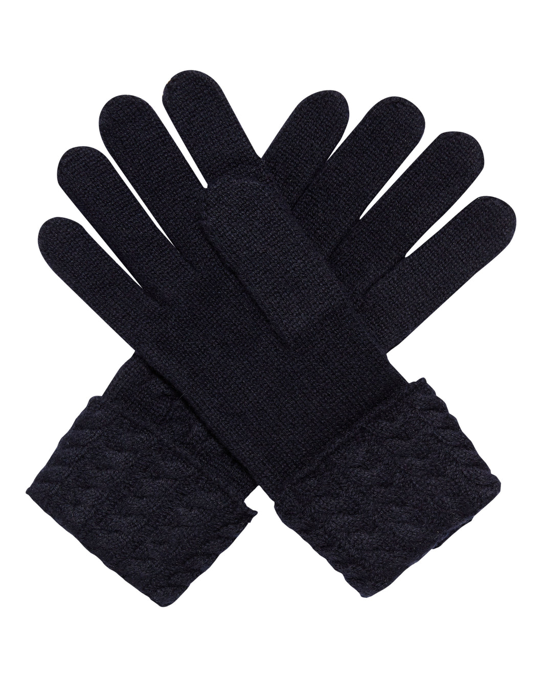 Cable Gloves in Navy
