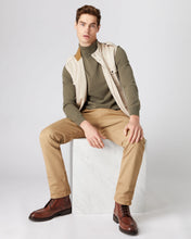 Load image into Gallery viewer, N.Peal Men&#39;s The Trafalgar Polo Neck Cashmere Jumper Khaki Green

