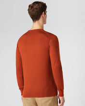 Load image into Gallery viewer, Men&#39;s Conduit Fine Gauge Cashmere V Neck Jumper Tawny Orange
