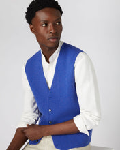 Load image into Gallery viewer, N.Peal Men&#39;s The Chelsea Milano Cashmere Waistcoat Nile Blue
