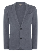 Load image into Gallery viewer, N.Peal Men&#39;s Fine Gauge Cashmere Milano Jacket Steel Grey
