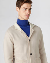 Load image into Gallery viewer, N.Peal Men&#39;s Button Through Cashmere Cardigan Almond White
