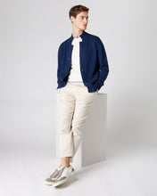 Load image into Gallery viewer, N.Peal Men&#39;s Button Through Cashmere Cardigan French Blue
