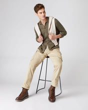 Load image into Gallery viewer, N.Peal Men&#39;s Double Pocket Cotton Cashmere Shirt Khaki Green
